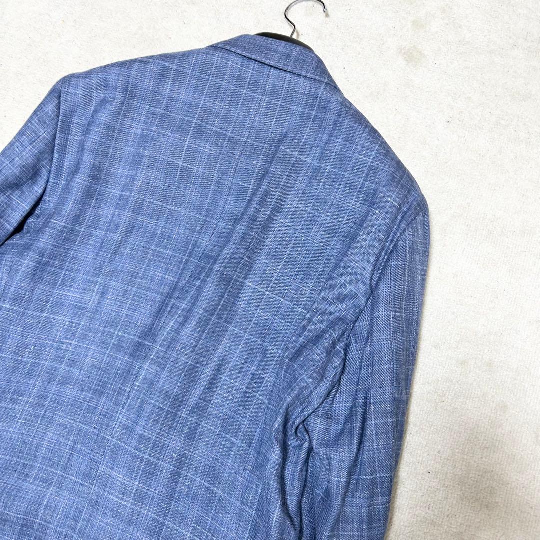 美品　ポールスチュアート　テーラードジャケット　アンコンジャケット　リネンシルク