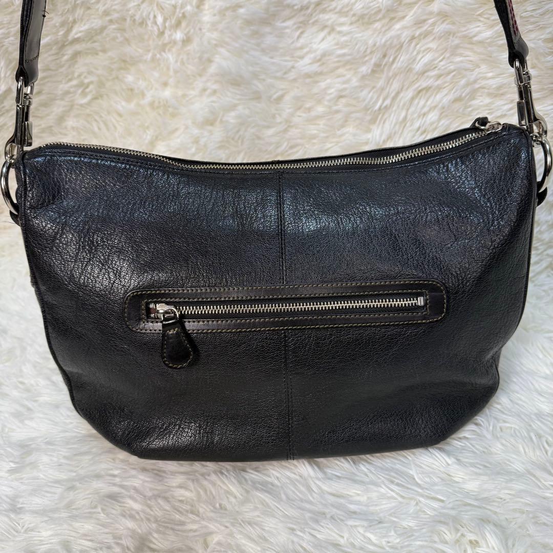 【美品】ソメスサドル ショルダーバッグ メッセンジャーバッグ レザー ブラック