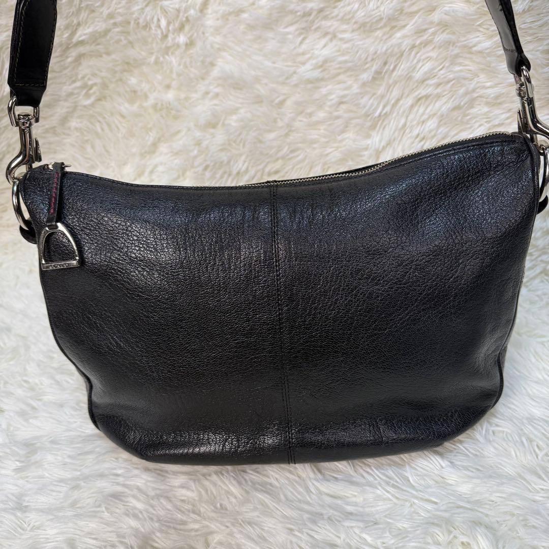 【美品】ソメスサドル ショルダーバッグ メッセンジャーバッグ レザー ブラック