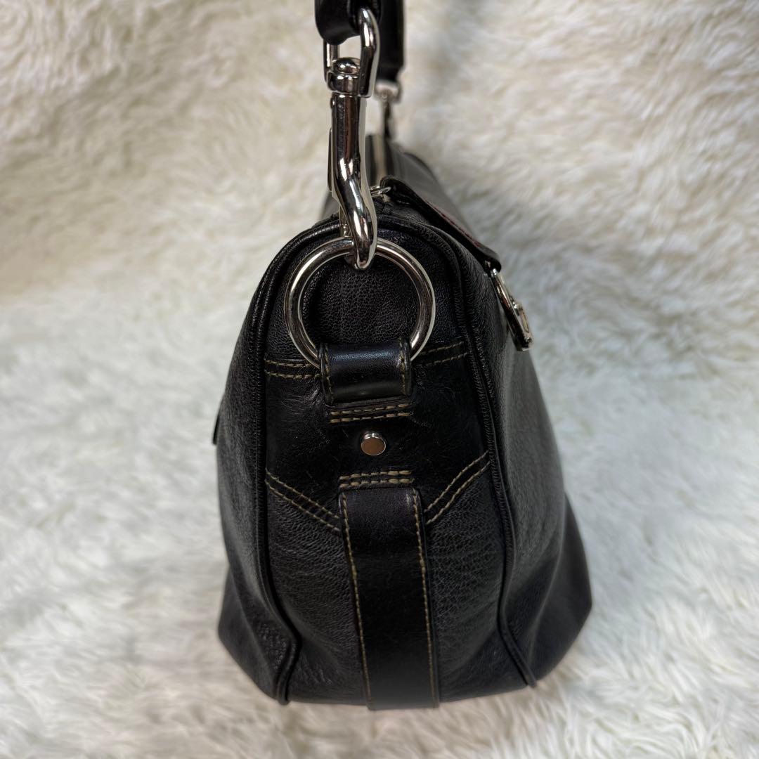 【美品】ソメスサドル ショルダーバッグ メッセンジャーバッグ レザー ブラック