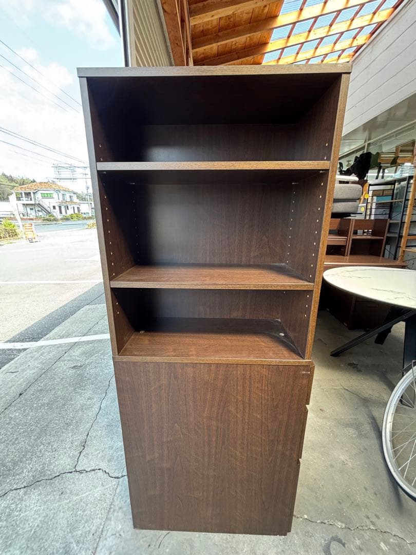 デスクサイド収納ラック ダークブラウン