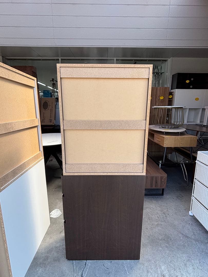 デスクサイド収納ラック ダークブラウン