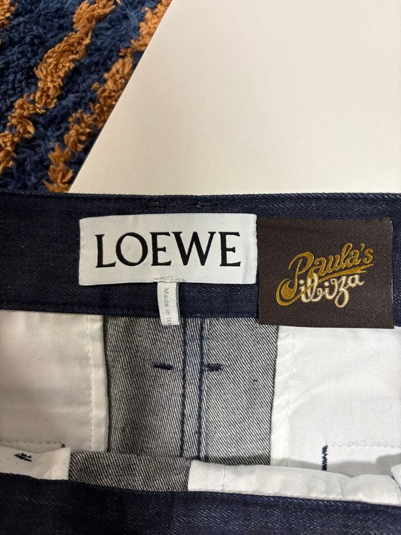 LOEWE プリーツショーツデニム