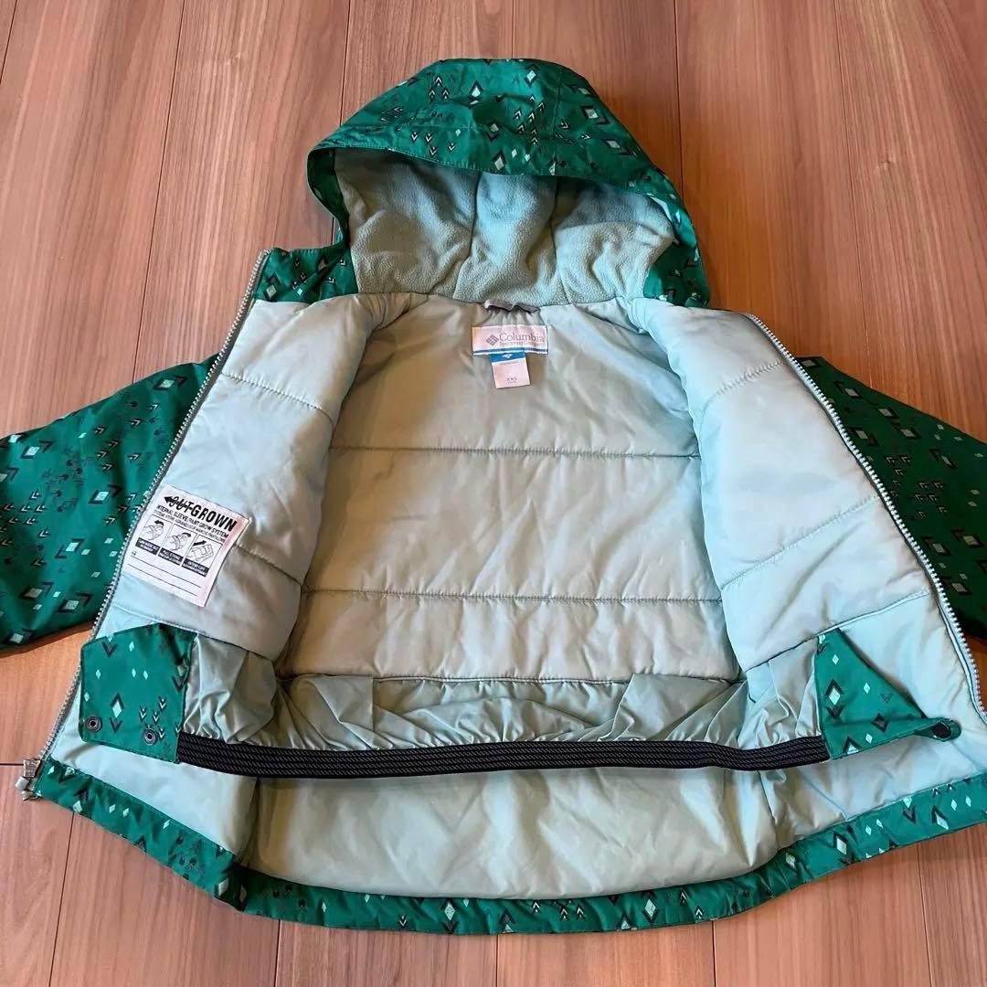 Columbia 子ども用スキーウェア 緑色 xxs 4才-5才