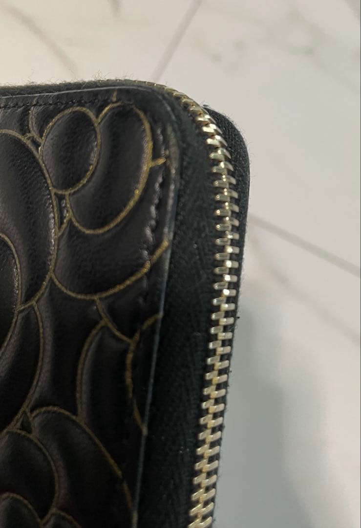 美品　CHANEL カメリア　長財布