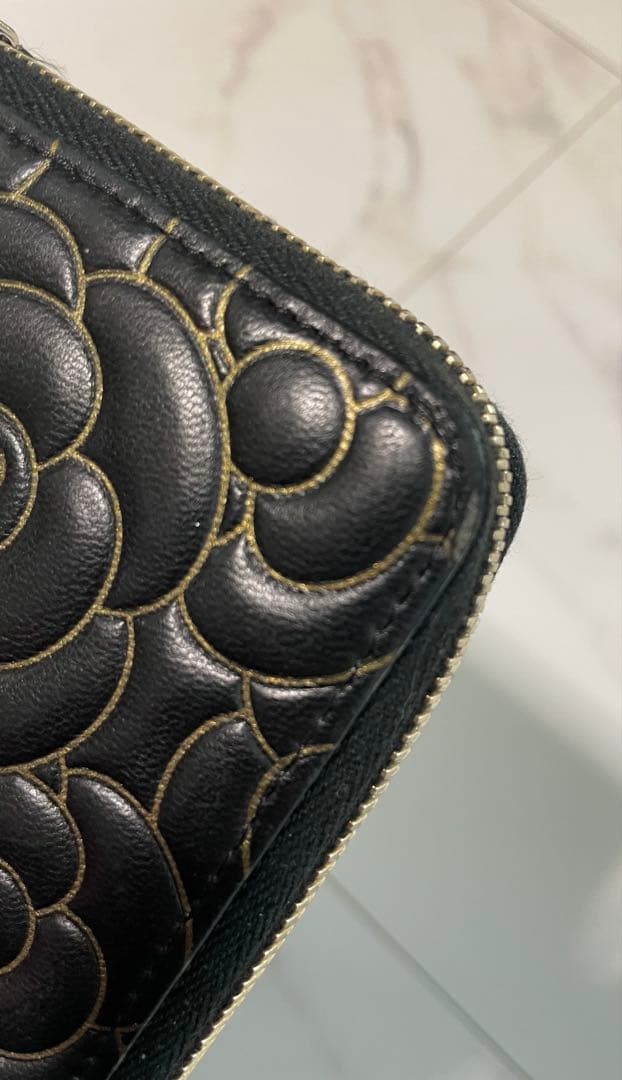 美品　CHANEL カメリア　長財布