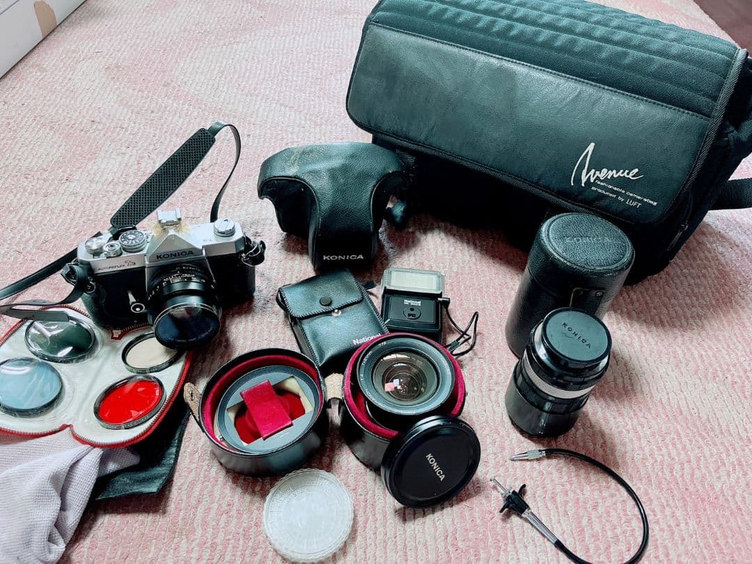 ★昭和レトロ★Konica 一眼レフカメラセット　訳あり品