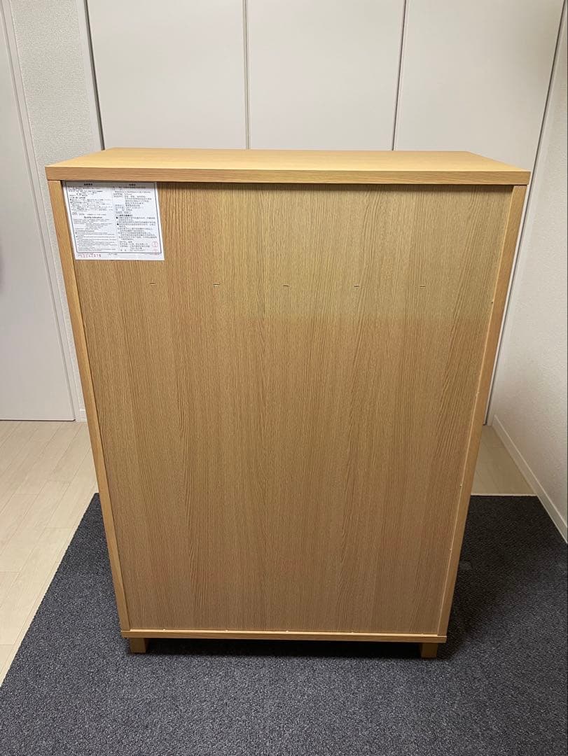 無印良品　オーク材チェスト6段ワイド　廃盤　幅800 mm ①