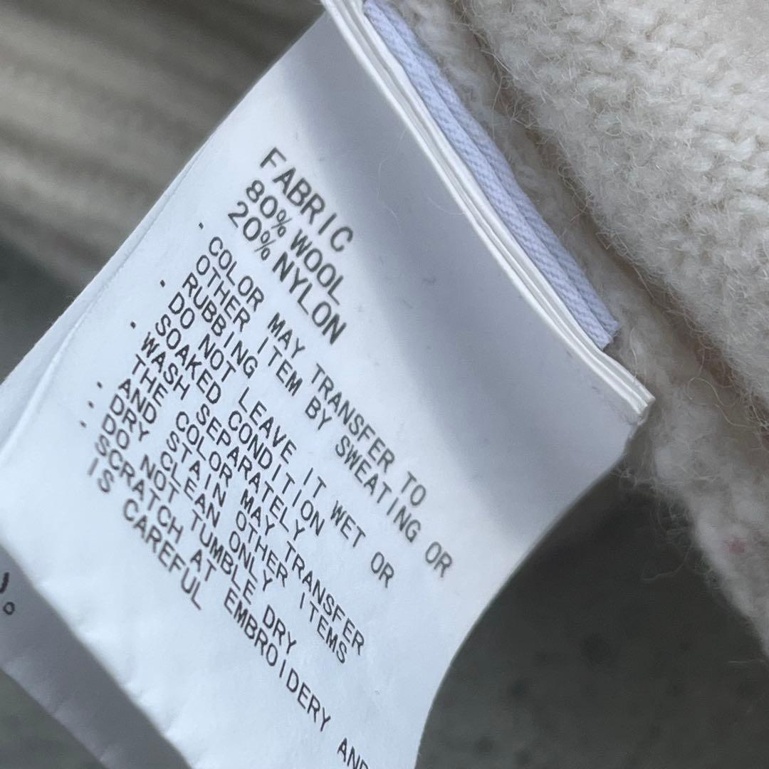 【激レア】　STUSSY ニット　セーター　長袖　フロント　ロゴ　刺繍　M