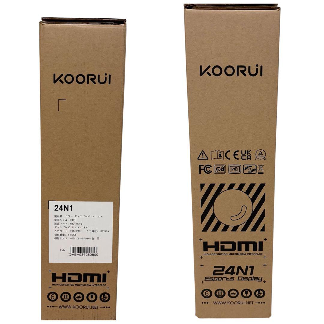KOORUI モニター 24インチフルHD IPS 非光沢 PCディスプレイ