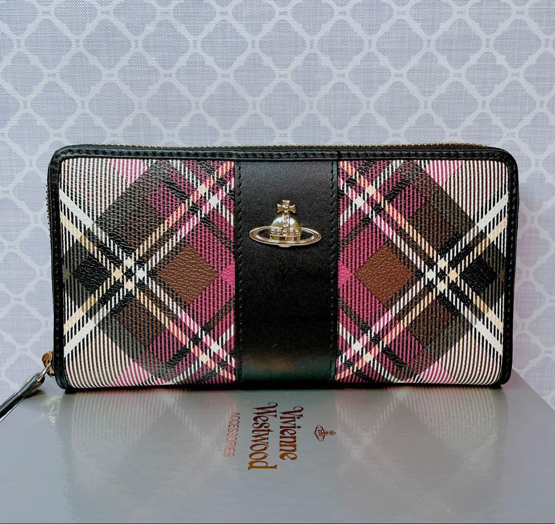 【大人気✨️1点のみ】ヴィヴィアン・ウエストウッド ブラックチェック 長財布
