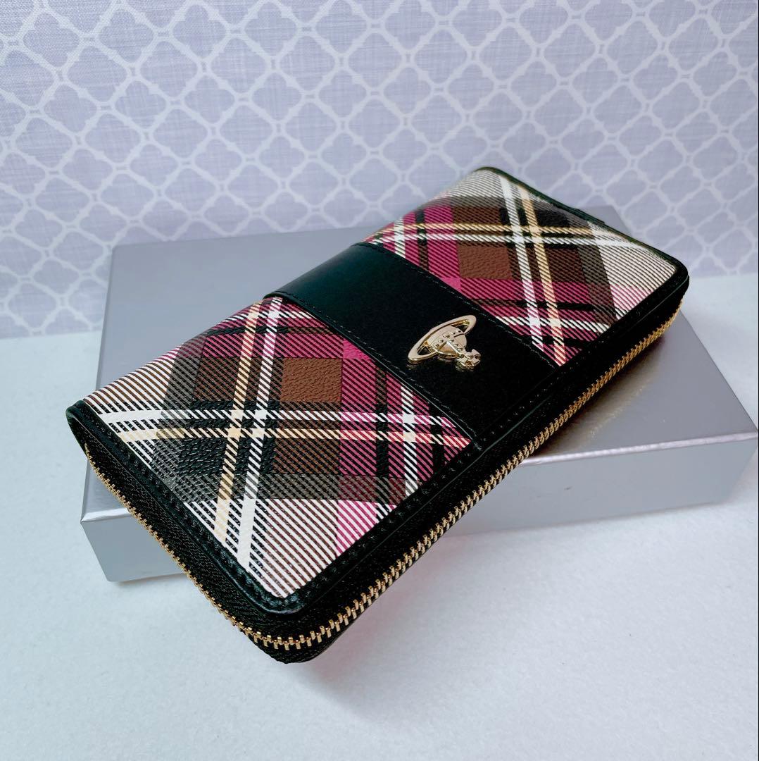 【大人気✨️1点のみ】ヴィヴィアン・ウエストウッド ブラックチェック 長財布