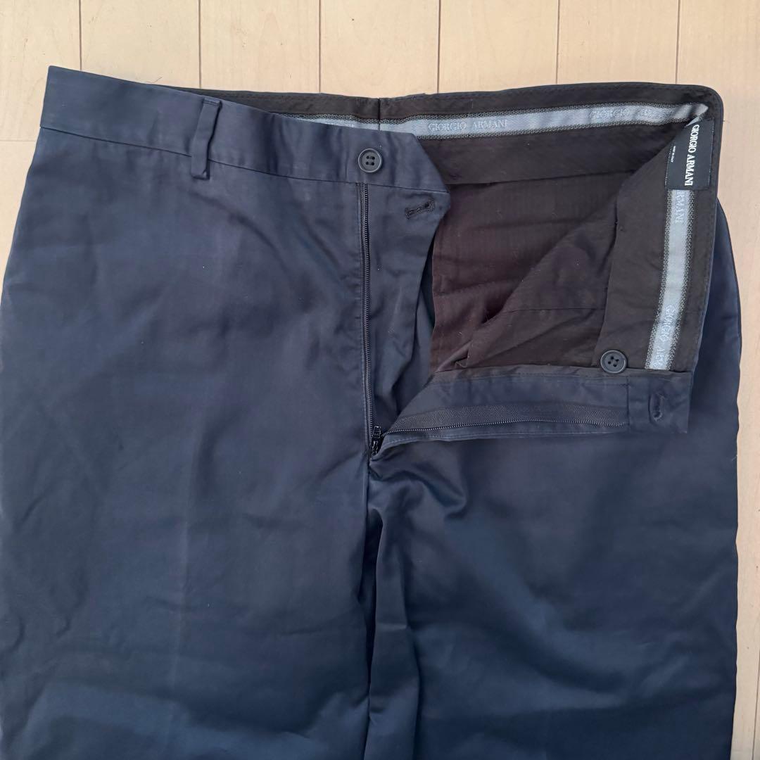 giorgio armani ネイビー　ワイドスラックス opti italy