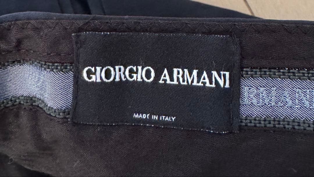 giorgio armani ネイビー　ワイドスラックス opti italy