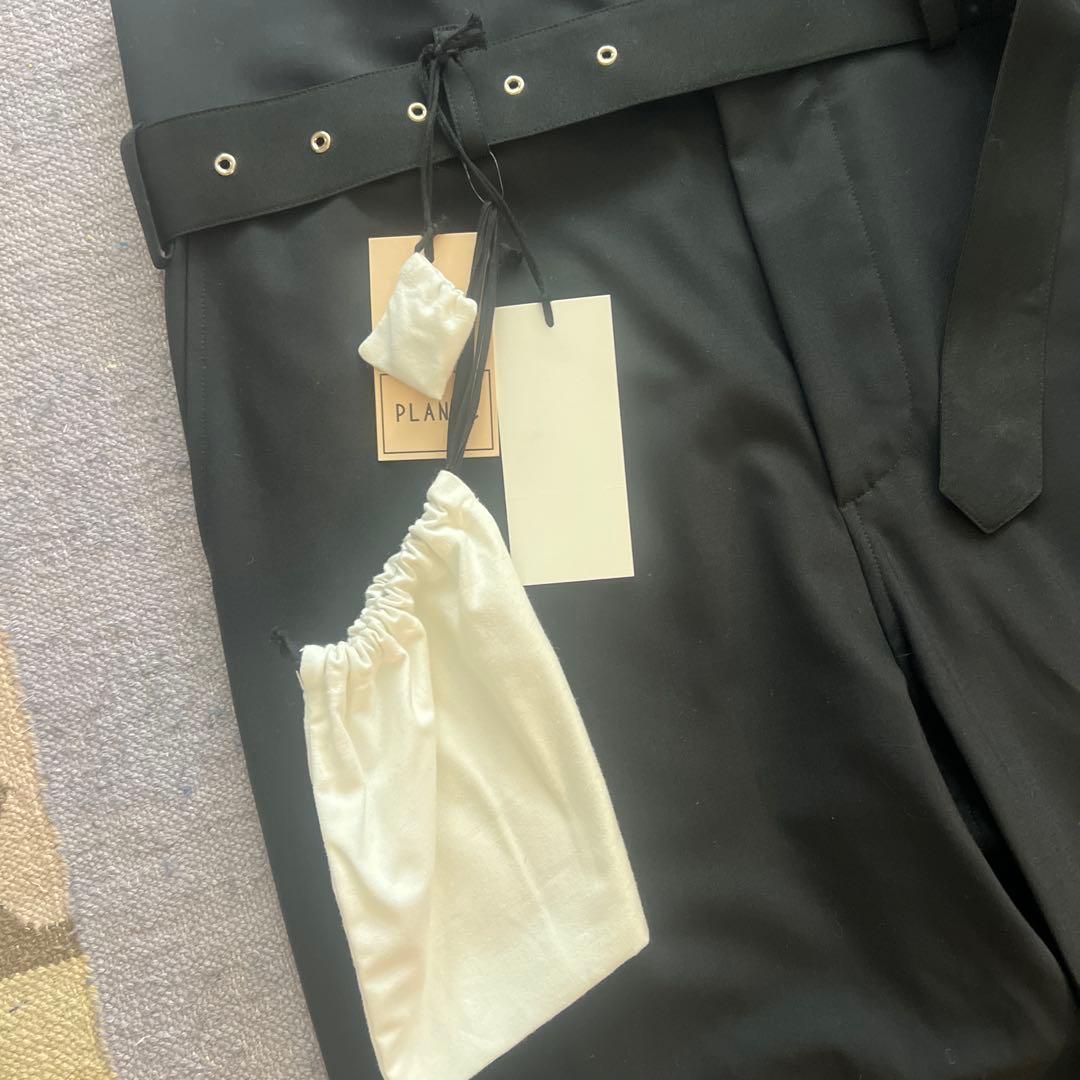 新品未使用　超美品！　PLAN C ベルト付きワイドパンツ40サイズ@a28