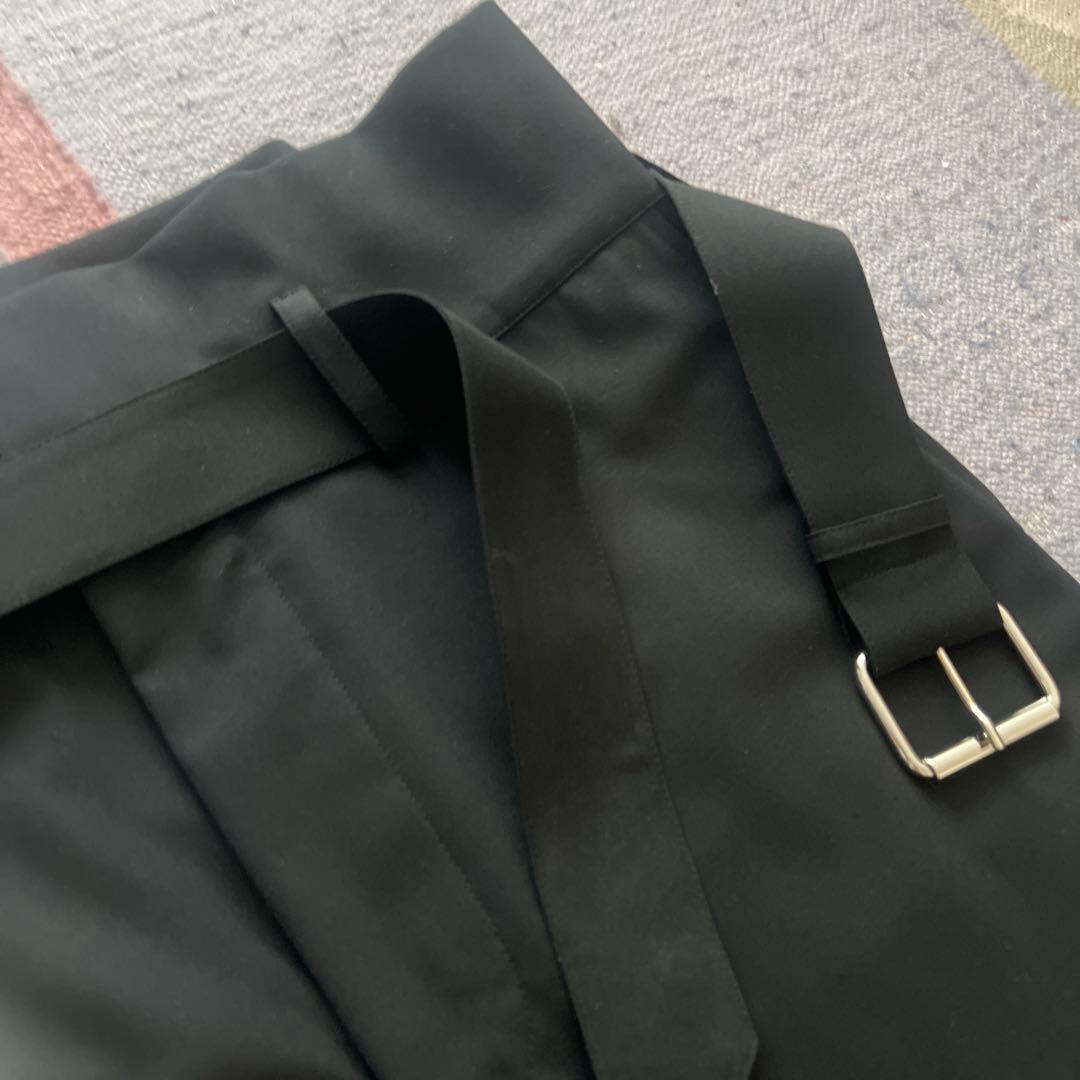 新品未使用　超美品！　PLAN C ベルト付きワイドパンツ40サイズ@a28