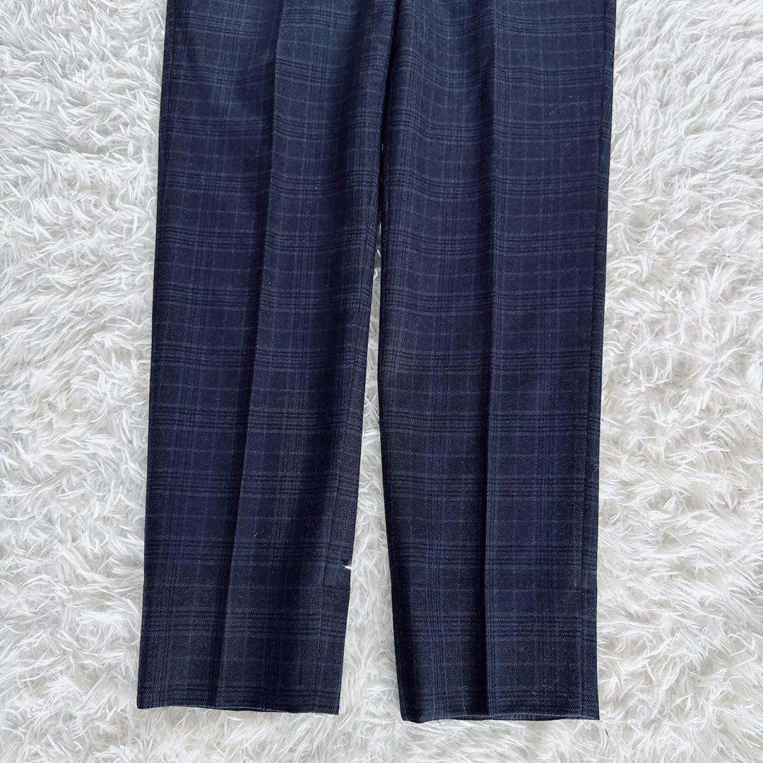 【SIMPLICITE PLUS】スーツ 3ピース ネイビー チェック 48