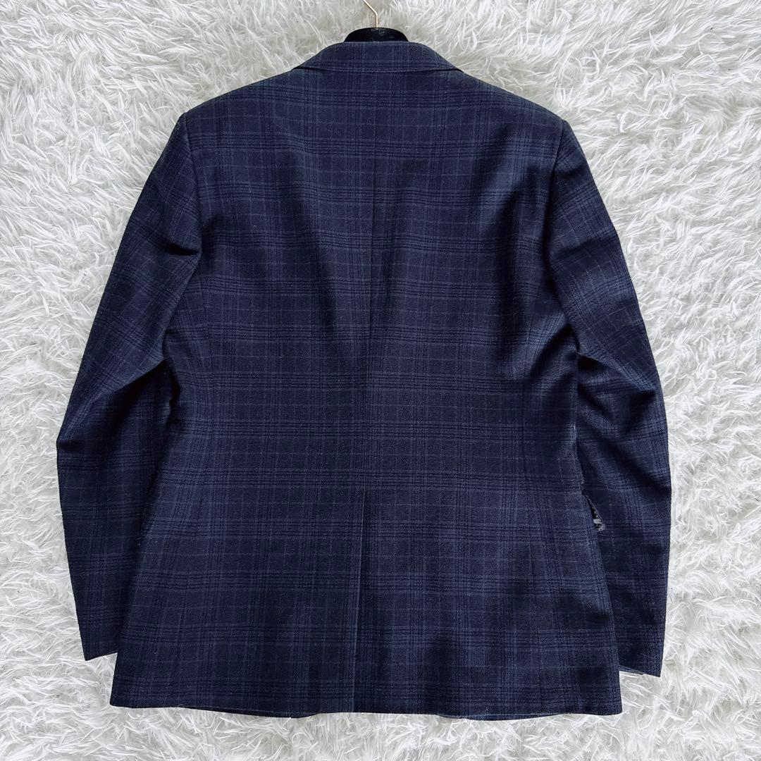 【SIMPLICITE PLUS】スーツ 3ピース ネイビー チェック 48