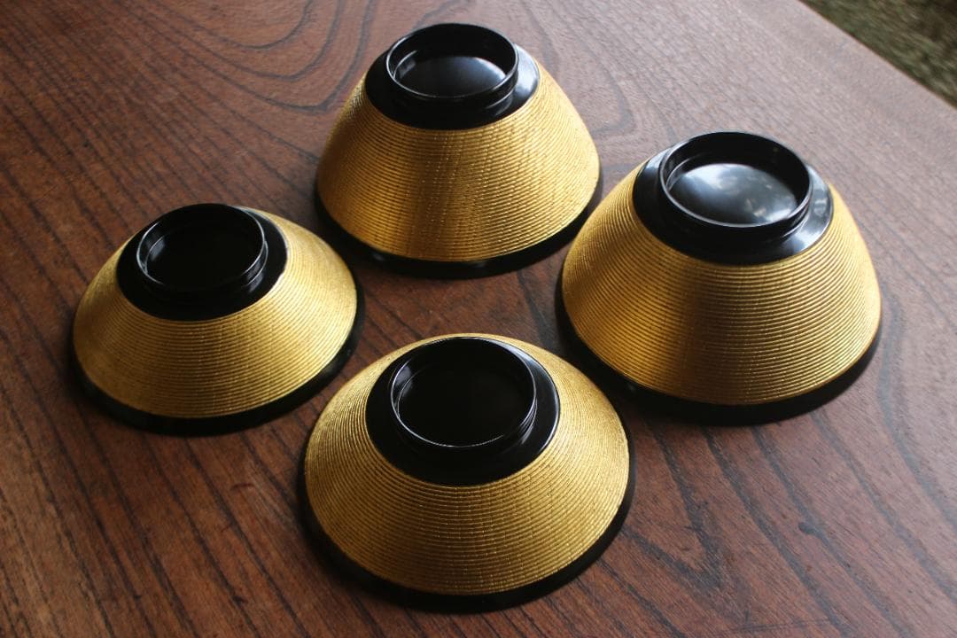 時代逸品！極上金塗糸目の美しいお椀2点（検輪島塗京塗雑煮椀