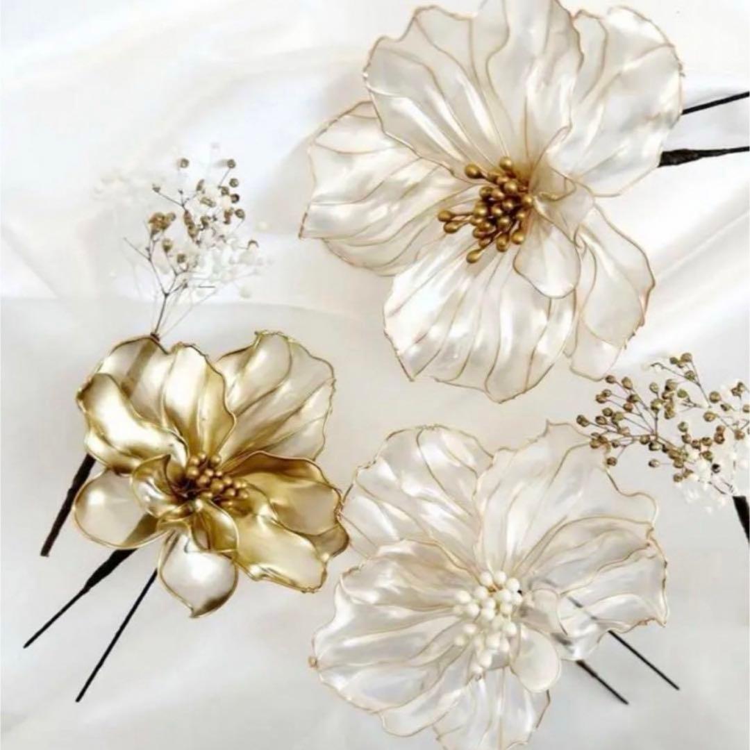 miuuna ヘアアクセサリー　アメリカンフラワー　ウェディング