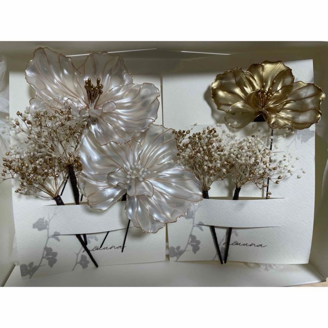 miuuna ヘアアクセサリー　アメリカンフラワー　ウェディング