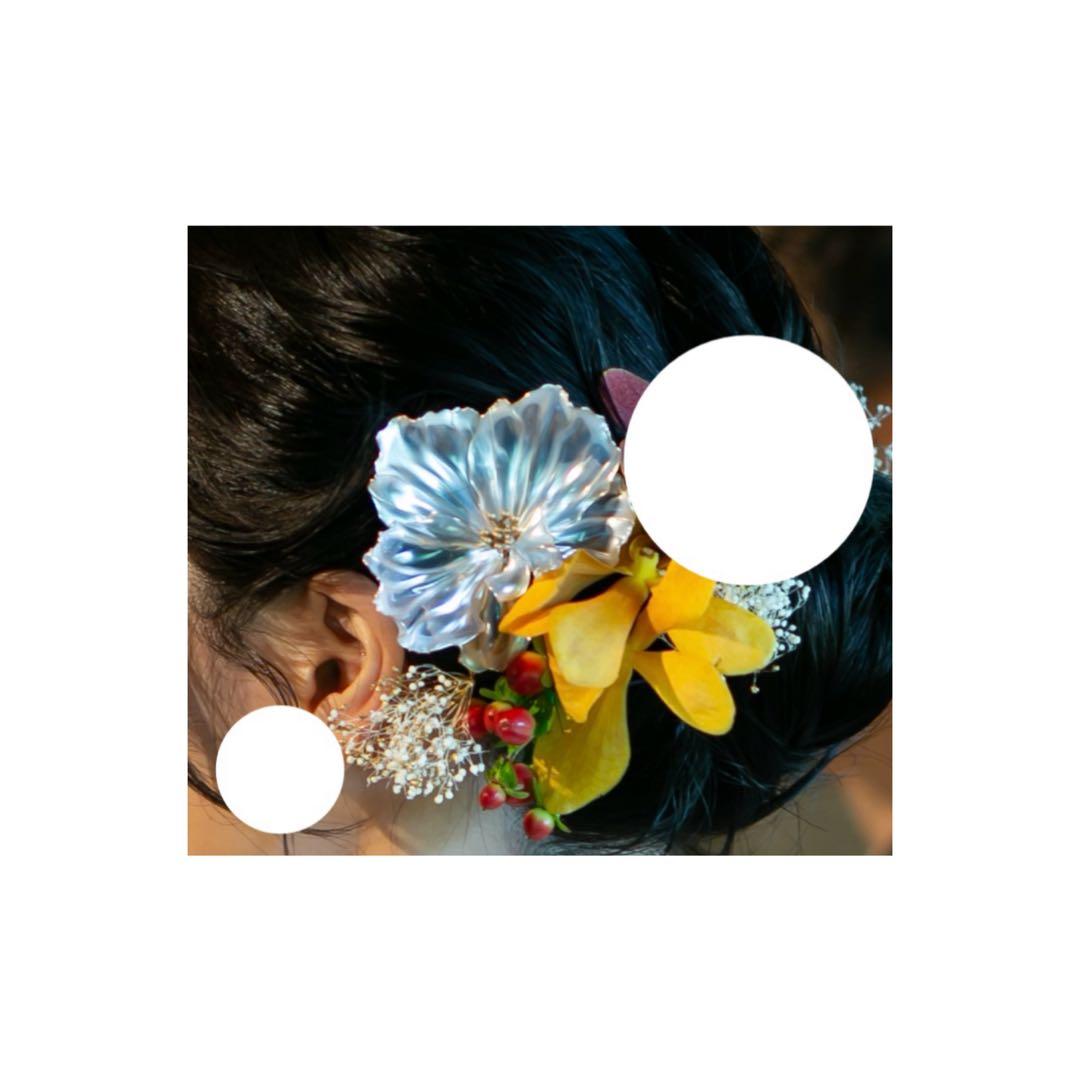 miuuna ヘアアクセサリー　アメリカンフラワー　ウェディング
