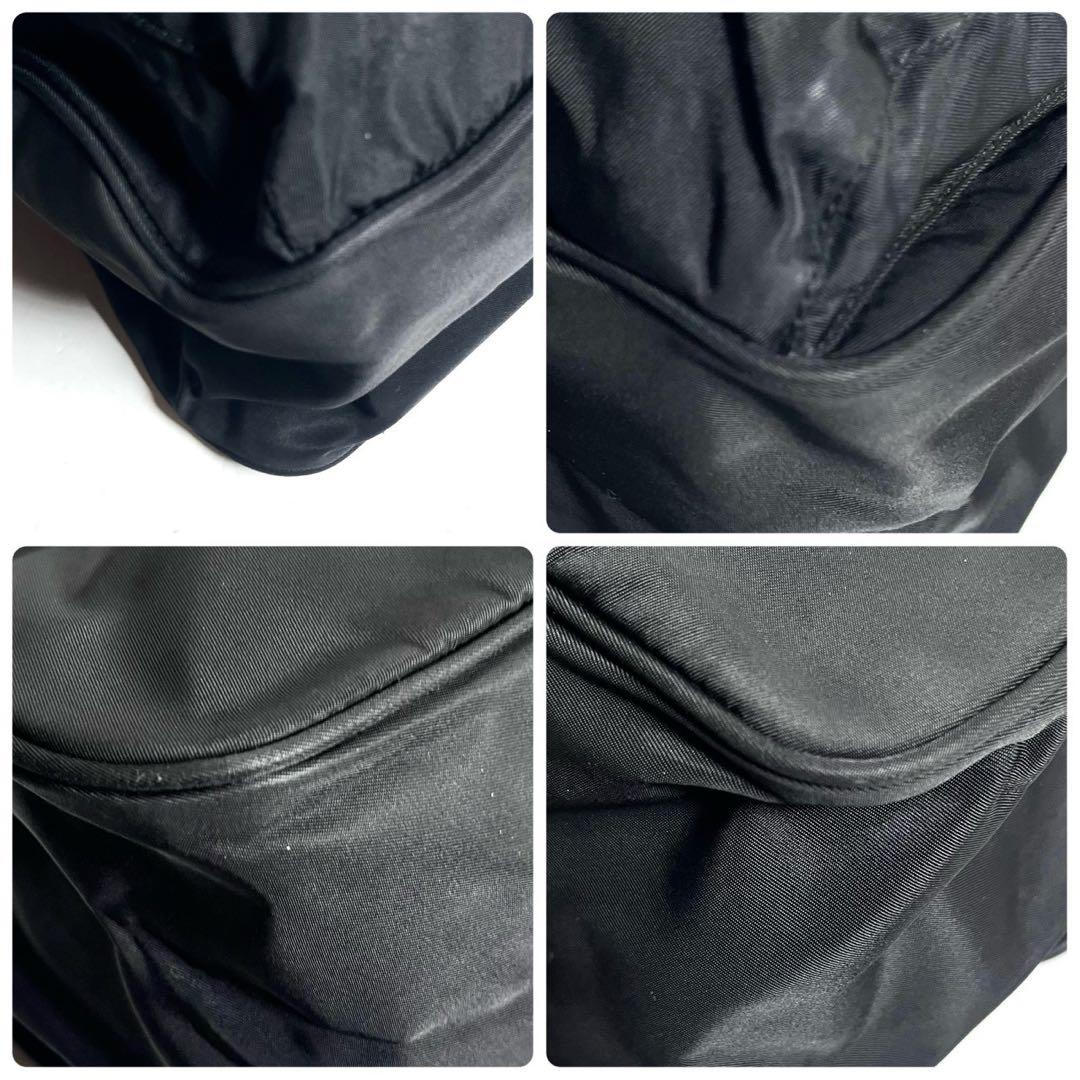 【美品】プラダ メッセンジャーバッグ クロスボディ テスートナイロン × レザー