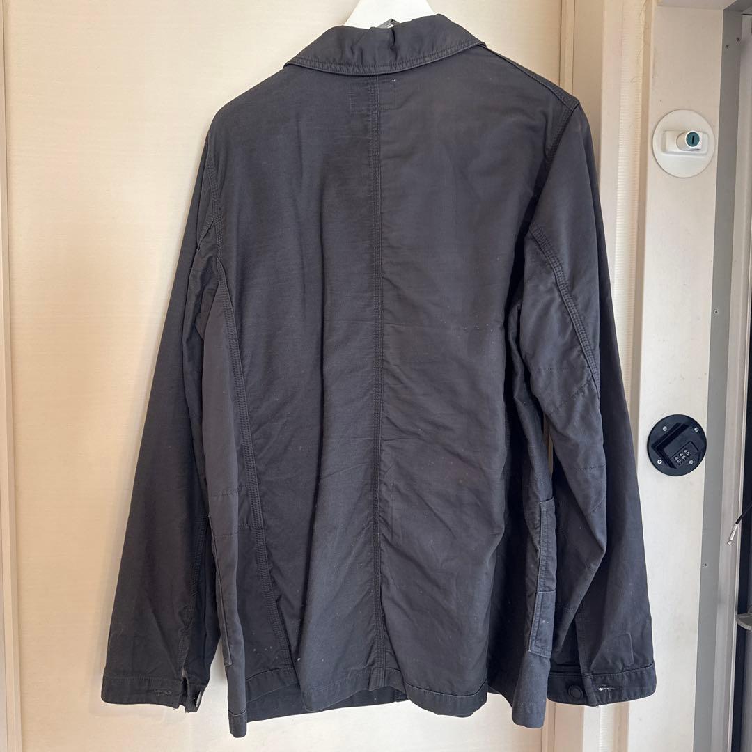 グレー ボタン付きカバーオール Lサイズ