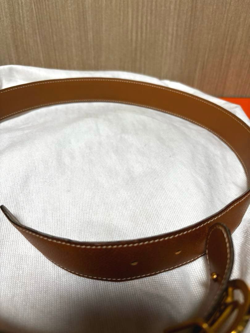 HERMES ホースバックル　ベルト　リバーシブル　ヴィンテージ