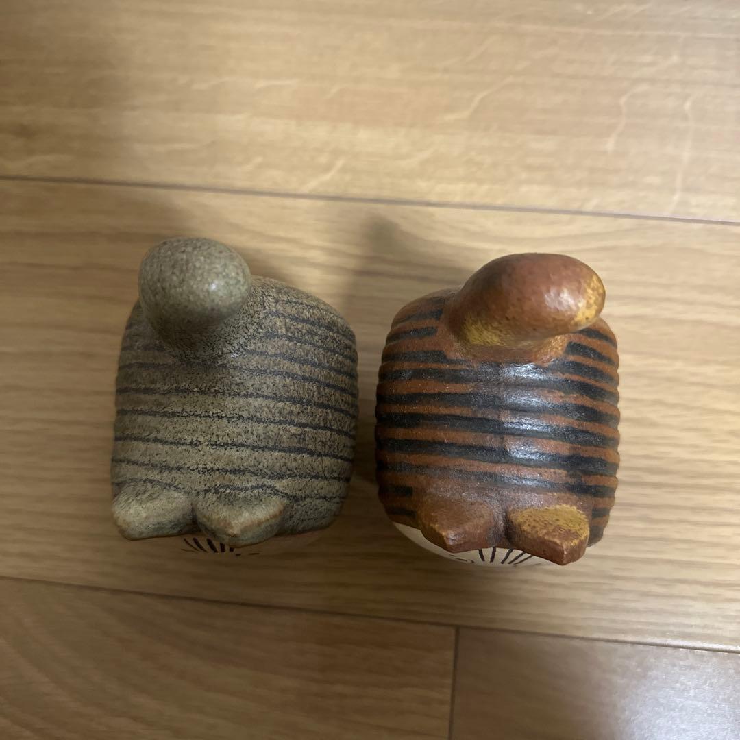 新品未使用 リサラーソン ディエチキャット グレー ブラウン 2体セット 置物