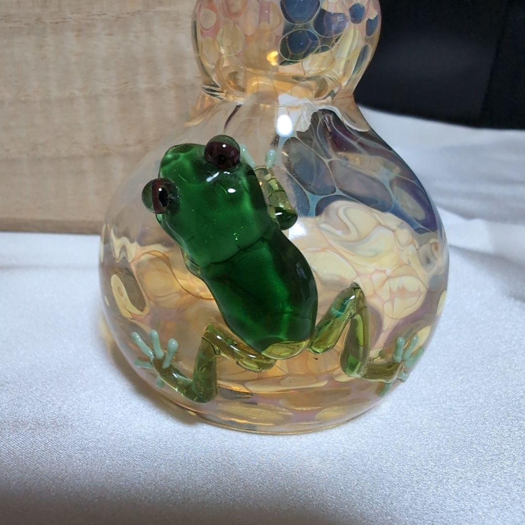 専用　kengtaro ケンタロー 花 2013年 カエル ガラス 作家