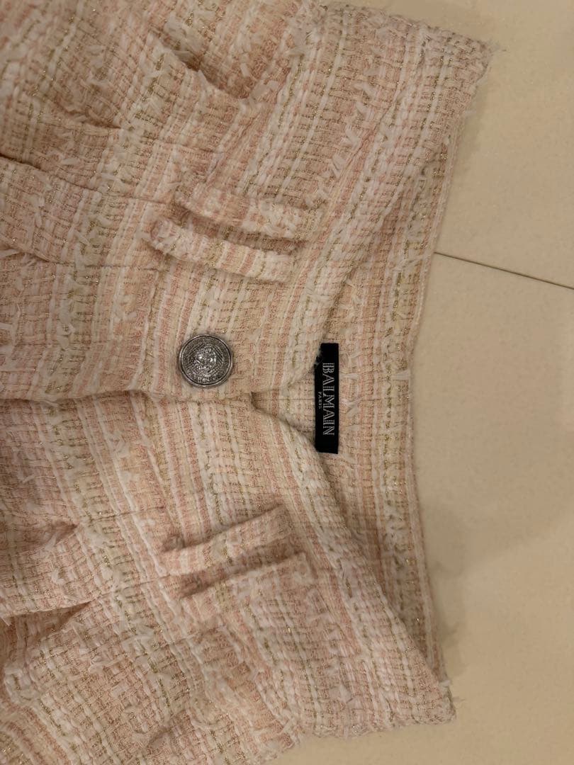 Mimi様　BALMAIN ラメ入りツイード ハイウエストショートパンツ　34