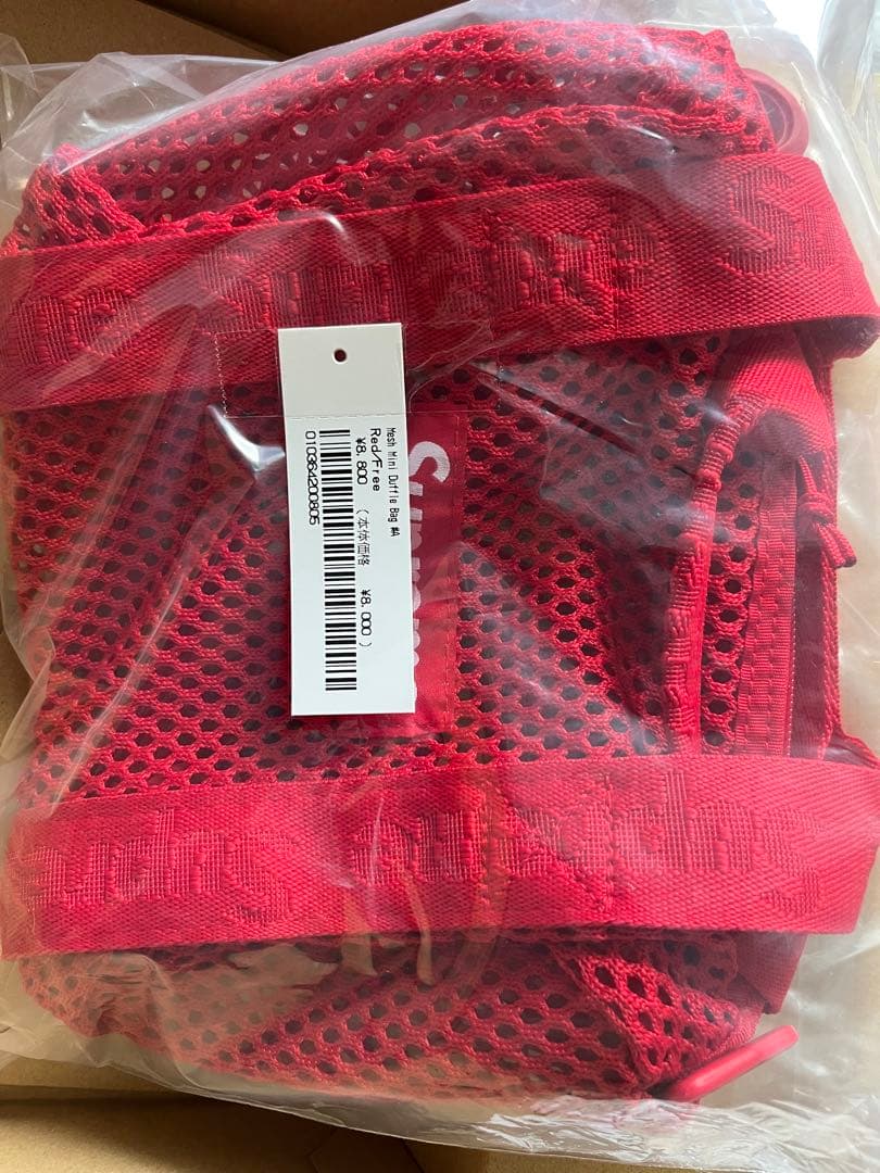 【大人気　赤　】Supreme Mesh Mini Duffle Bag