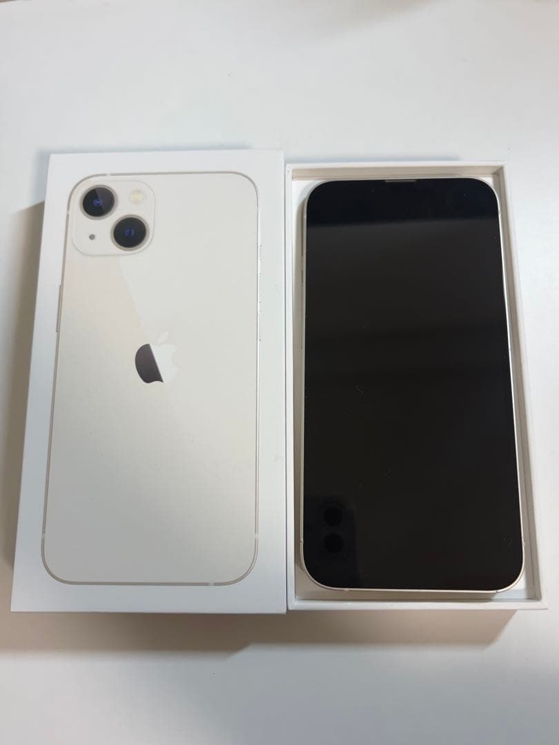 むぎお　iPhone13 128GB 本体 箱付き スターライト