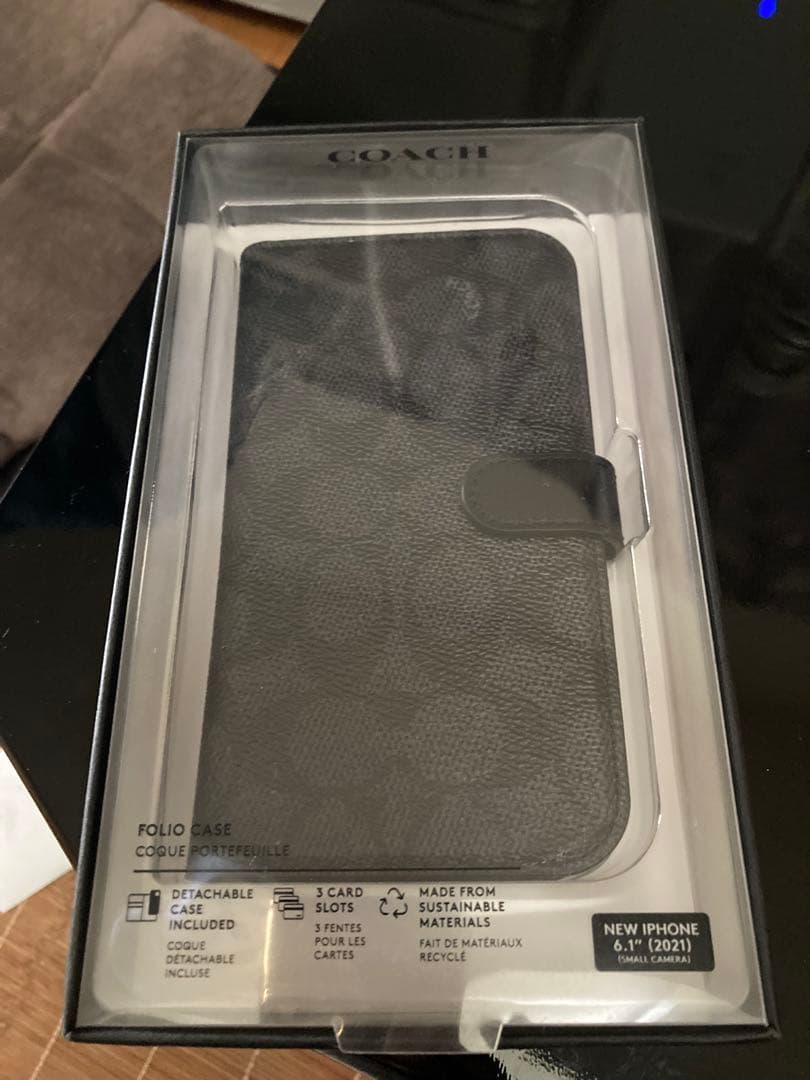 COACH コーチ iPhone13 mini 手帳型スマホケース 黒 2021