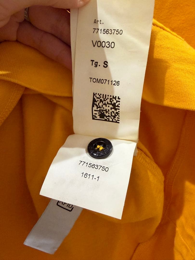 Stone コットントレーナー イエロー S