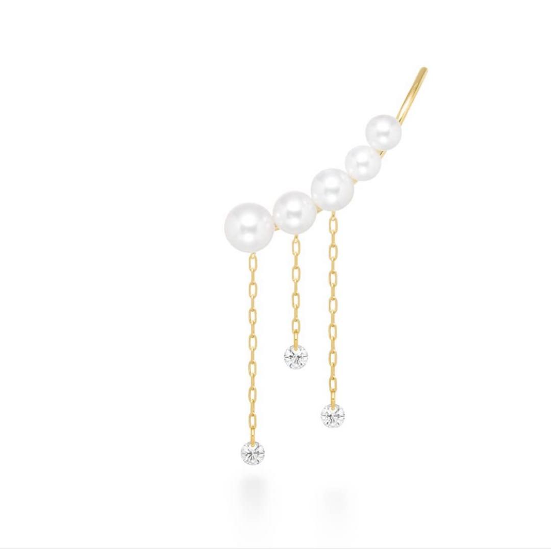 【アーカー】ピンドットミラーパール ピアス 片耳用付属品なし