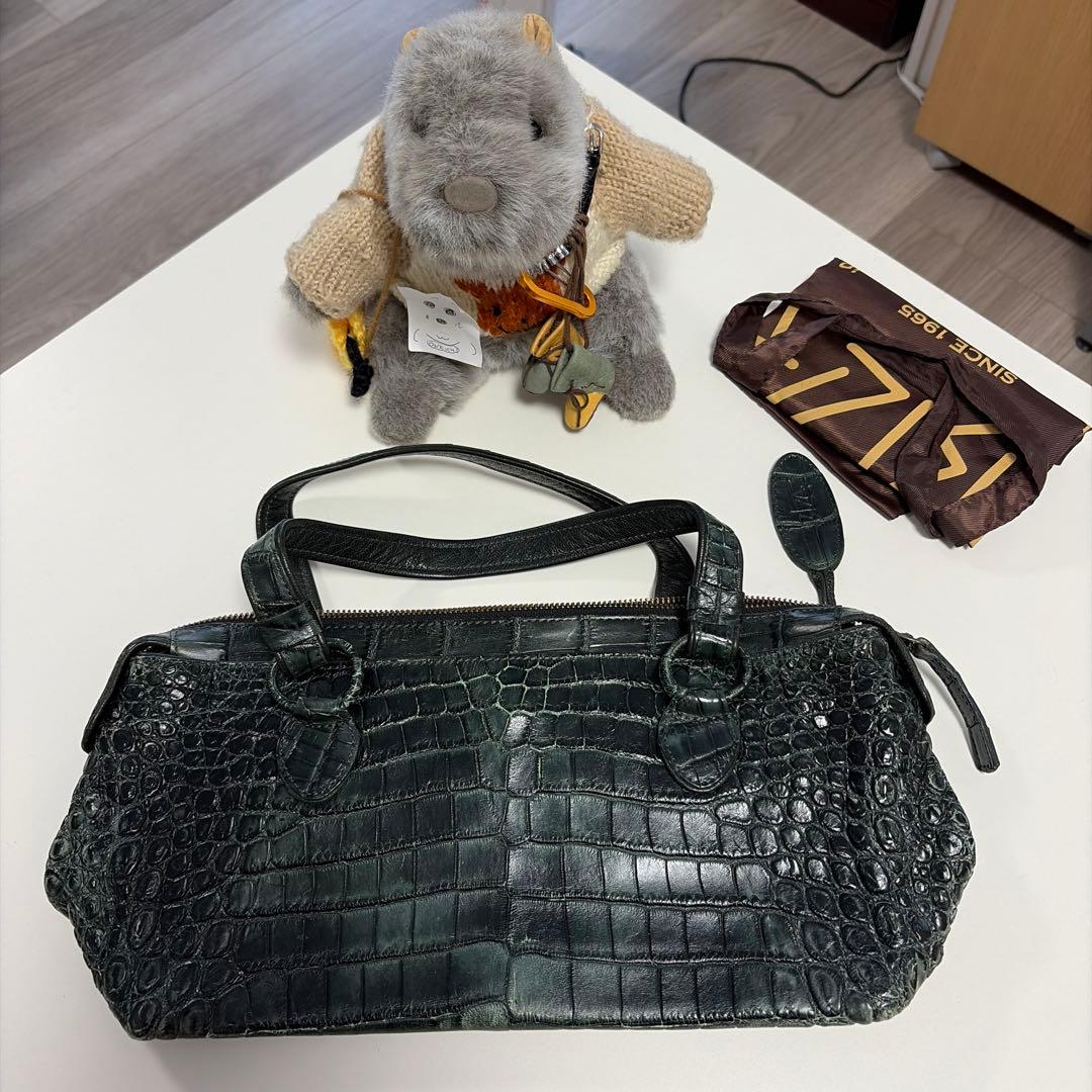 「ぬこさん専用〜ʕ•ᴥ•ʔ」IBIZA ダークグリーン　ハンドバッグ　美品！