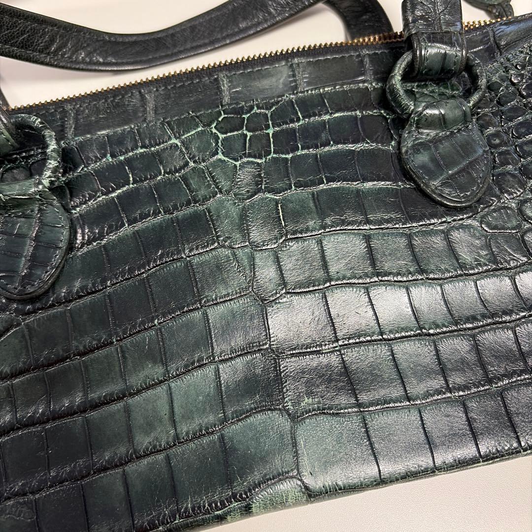 「ぬこさん専用〜ʕ•ᴥ•ʔ」IBIZA ダークグリーン　ハンドバッグ　美品！