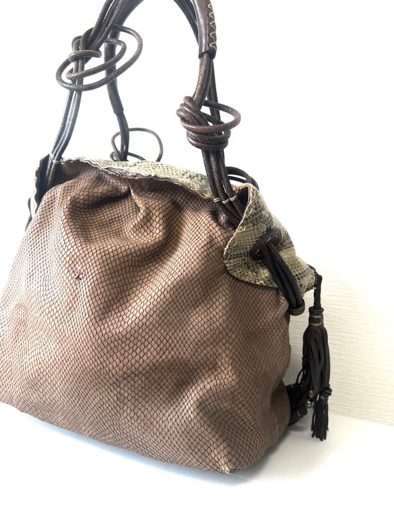 HENRY BEGUELIN パイソン ハンドバッグ トート エンリーベグリン