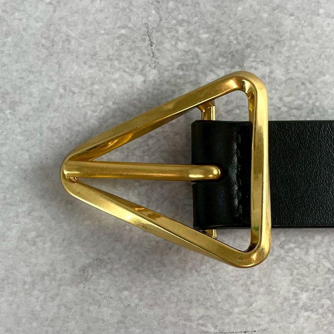 ボッテガヴェネタ トライアングル グラスプ レザー ナローベルト