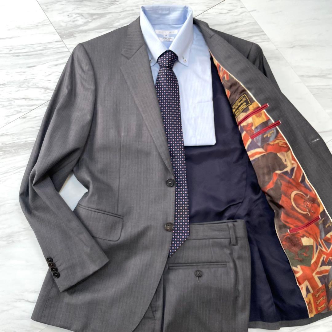 極美品⭐️ポールスミス ロロピアーナ Super130'S シルク 英国旗 L