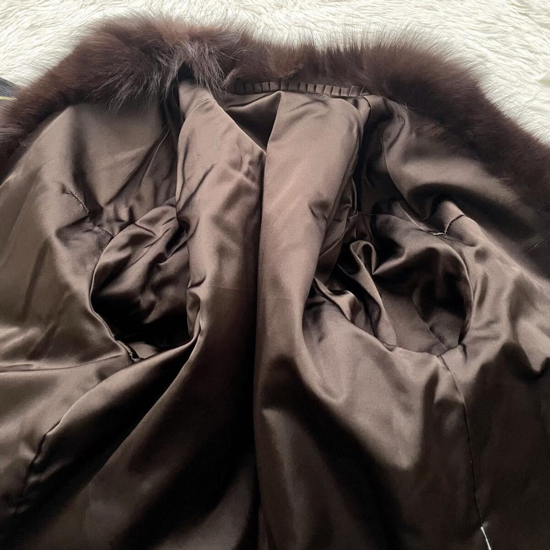 さらさら肉厚◎/総丈80 染め/カラーフォックス ボリューム ファーコート 毛皮