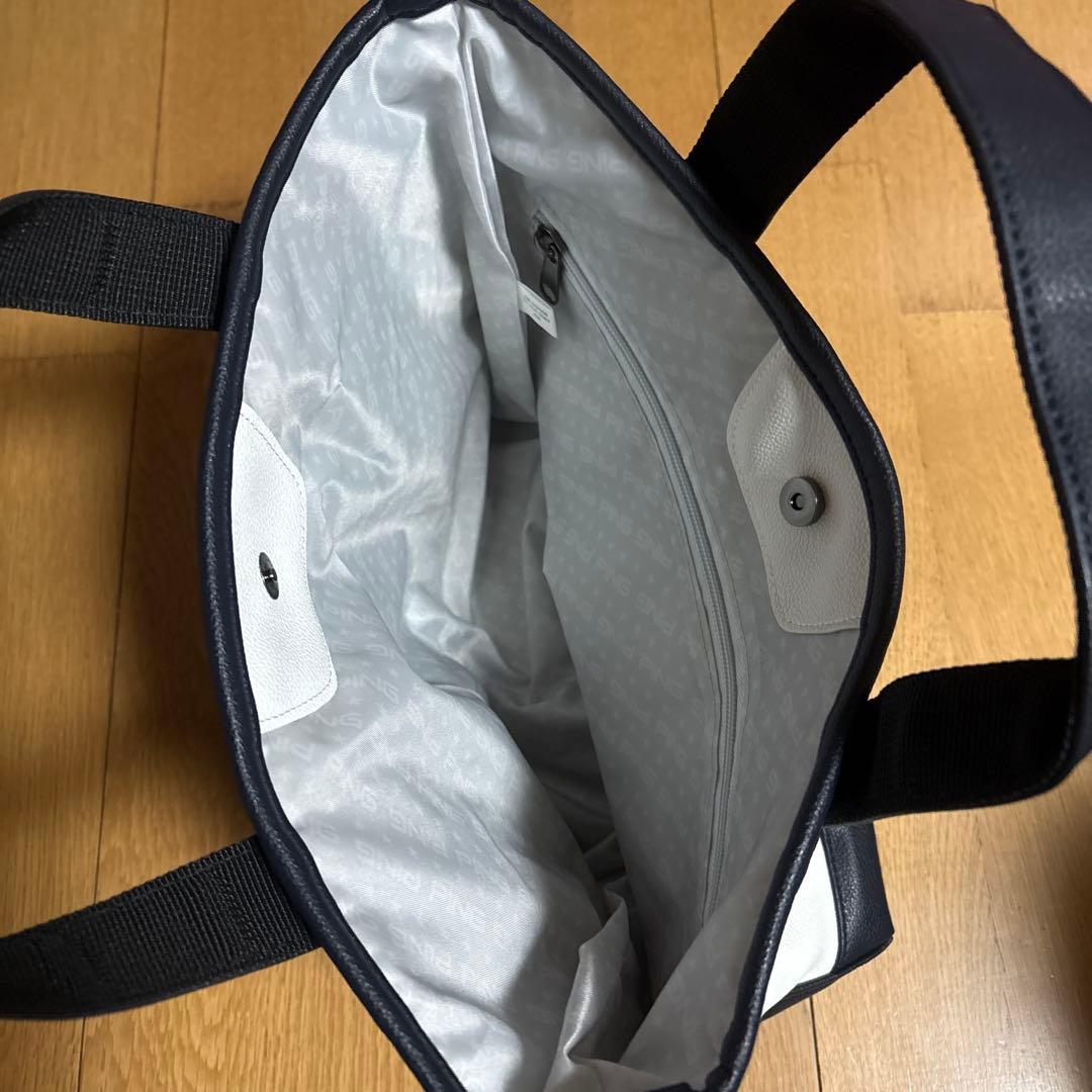 PING カジュアルラウンドトート ホワイト/ネイビー