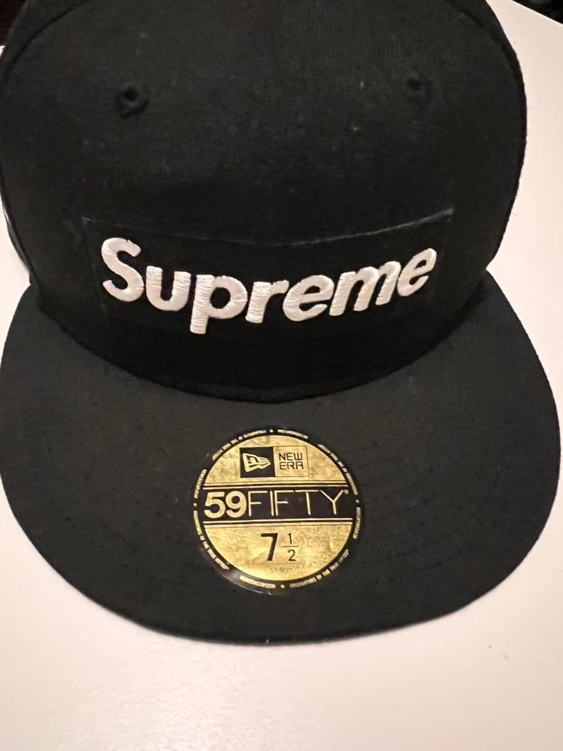 Supreme 59FIFTY ブラックキャップ 7 1/2