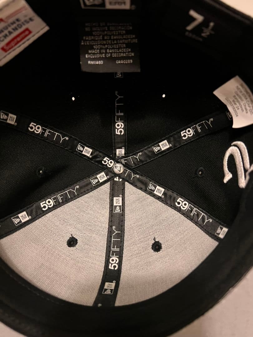 Supreme 59FIFTY ブラックキャップ 7 1/2