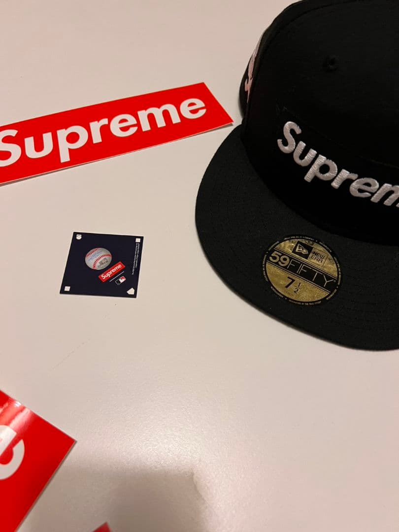 Supreme 59FIFTY ブラックキャップ 7 1/2