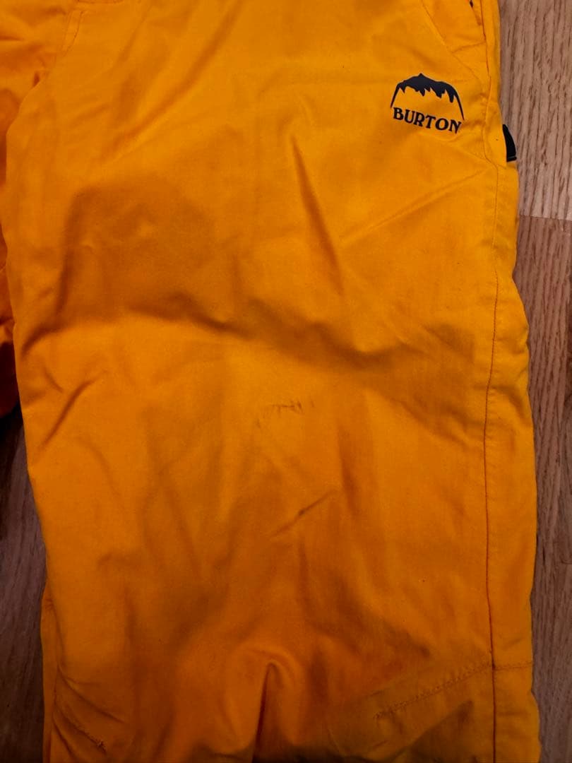 BURTON イエロー ビブパンツ　キッズ M 140cm