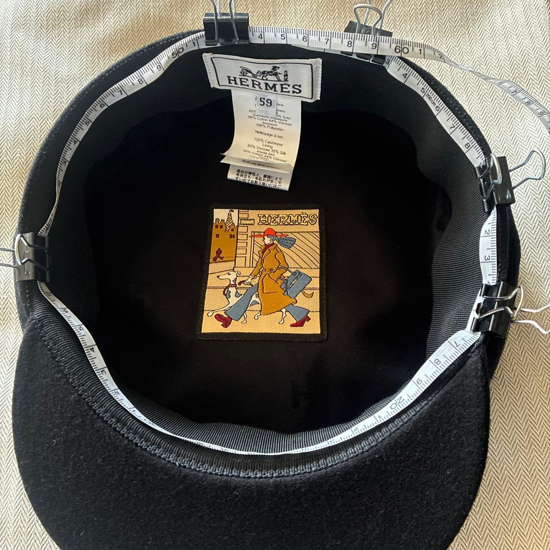 【新品未使用 】エルメス カシミア キャスケット　59サイズ　黒