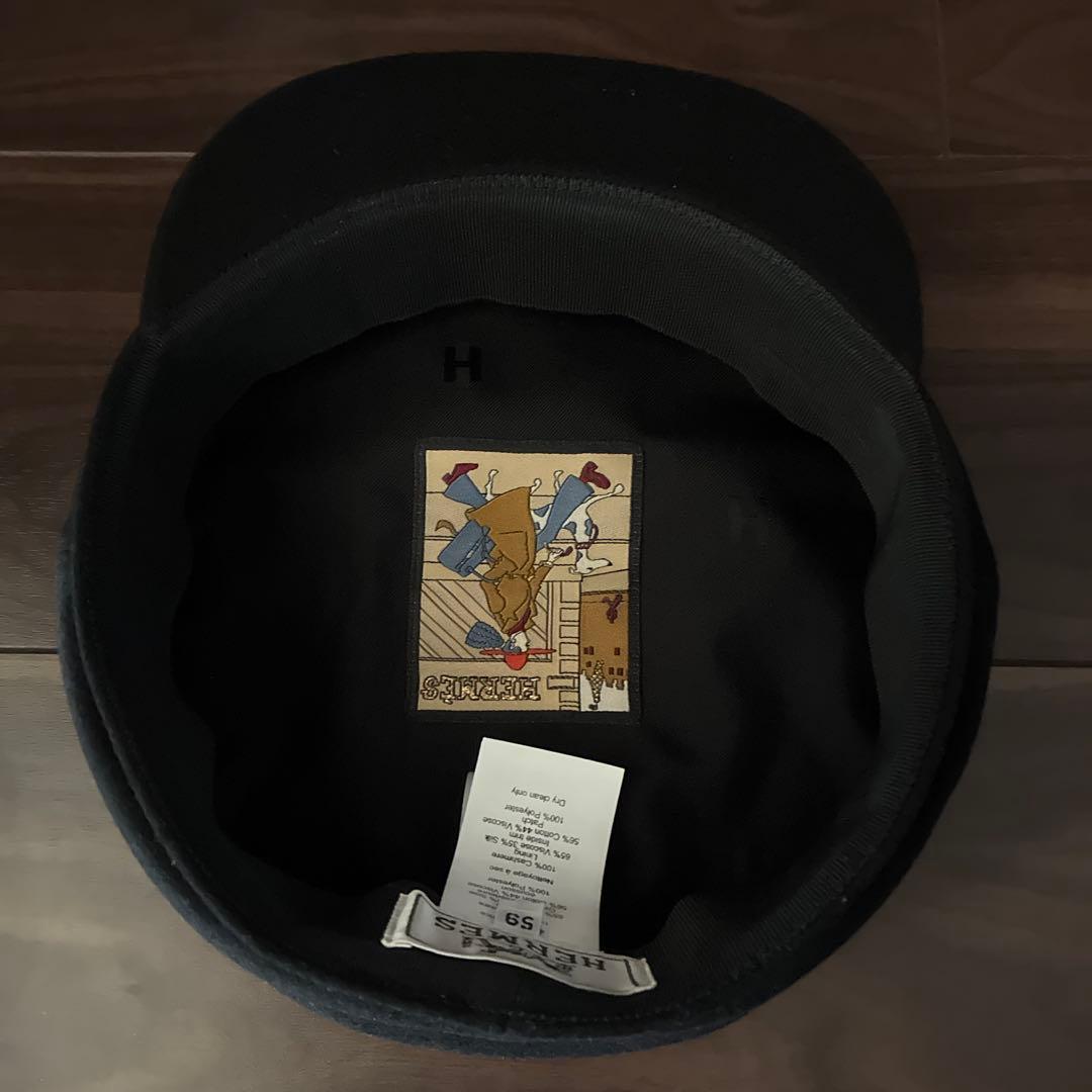 【新品未使用 】エルメス カシミア キャスケット　59サイズ　黒